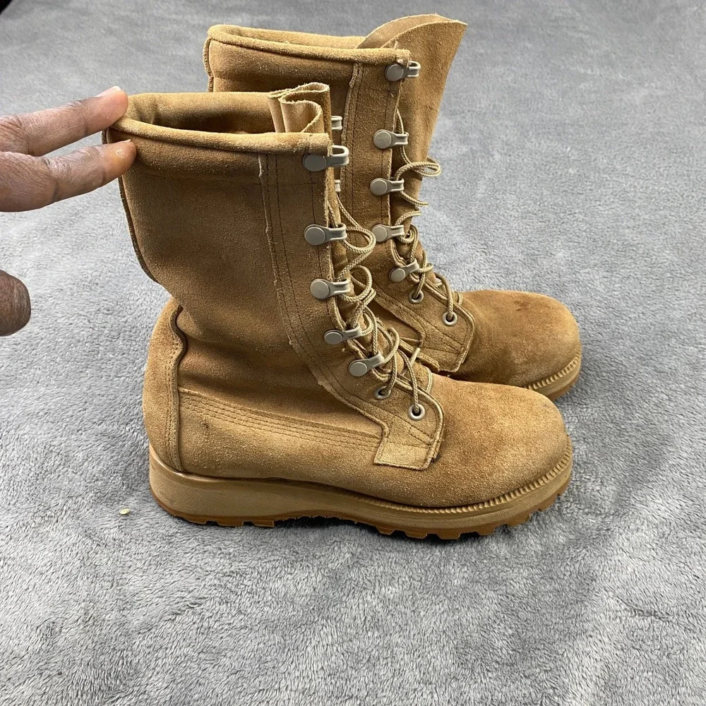 Belleville ICWT Military Combat‎ Boots Gore-Tex Tan Suede Vibram Sole Men 3.5 R
